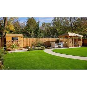 Prescott kerti kültéri műfű szőnyeg UV álló 4m széles