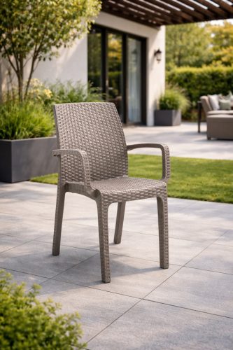 Soffa kerti szék bézs-szürke