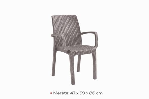 Soffa kerti szék bézs-szürke