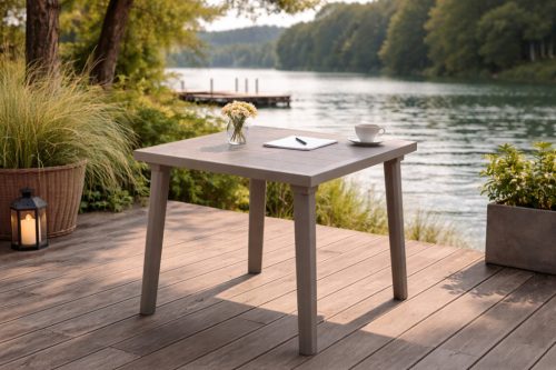 Descanso kerti asztal szürke-bézs