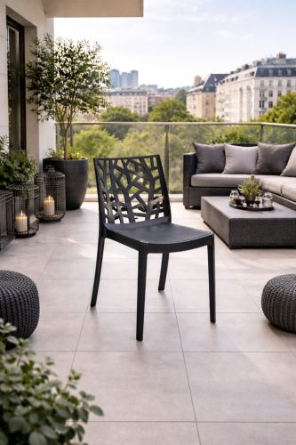 Naturale kerti szék fekete