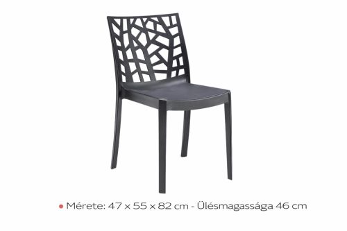 Naturale kerti szék fekete