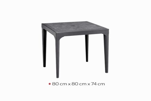 Light famintás kerti asztal szürke