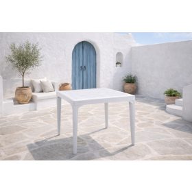 Conjunto famintás kerti asztal fehér