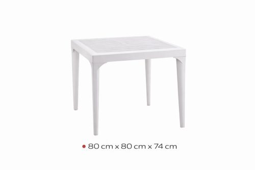 Conjunto famintás kerti asztal fehér