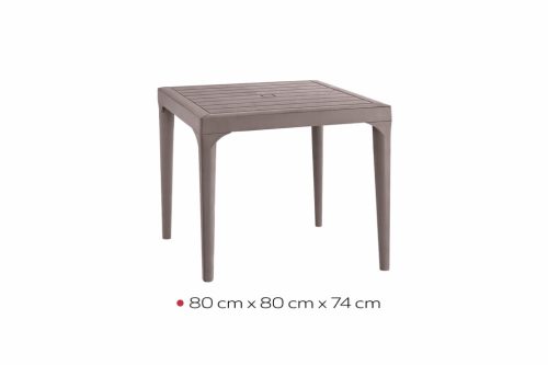 Extendable famintás kerti asztal bézs-szürke