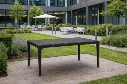 Exterior famintás kerti asztal matt szürke