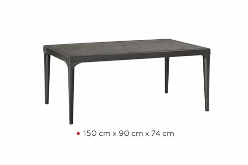 Exterior famintás kerti asztal matt szürke