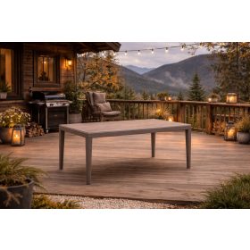 Dyna famintás kerti asztal matt bézs-szürke