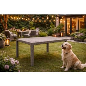 Umbrella kerti asztal matt szürke-bézs