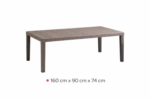 Umbrella kerti asztal matt szürke-bézs