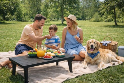 Hamaca kerti asztal szürke