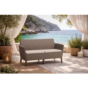 Clásica 2 személyes kert kanapé krém