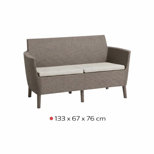 Clásica 2 személyes kert kanapé krém