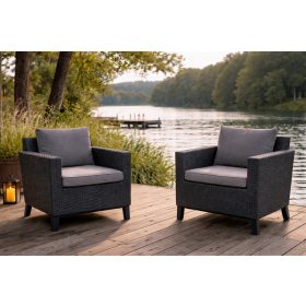 Gardina 2 személyes kerti fotel szett szürke