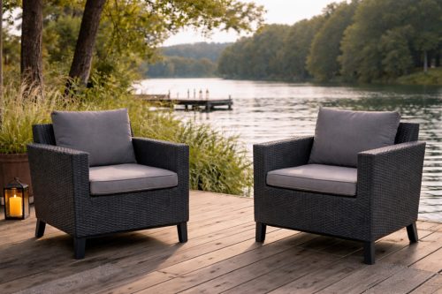 Gardina 2 személyes kerti fotel szett szürke