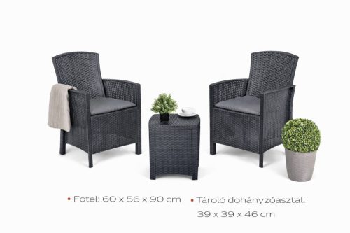 Giardino 2 személyes kerti fotel garnitúra