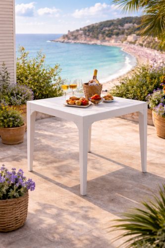 Relax famintás asztal fehér