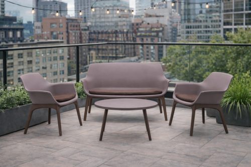 Tavolino 4 személyes kerti garnitúra bézs