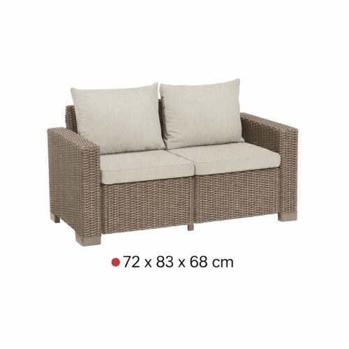 Estilo 2 személyes kerti kanapé krém