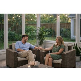 Mesa 2 személyes kerti fotel szett krém