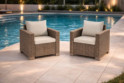 Mesa 2 személyes kerti fotel szett krém