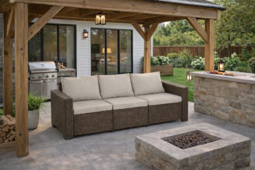 Amaca 3 személyes kerti kanapé krém