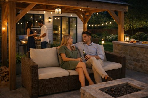 Amaca 3 személyes kerti kanapé krém