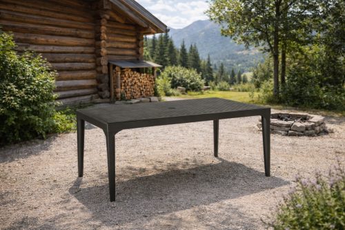 Bord famintás kerti asztal szürke