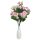 Canberra mű rózsa csokor 12 szálas művirág rózsaszín tarka