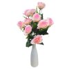 Dakka mű rózsa csokor 9 szálas művirág rózsaszín