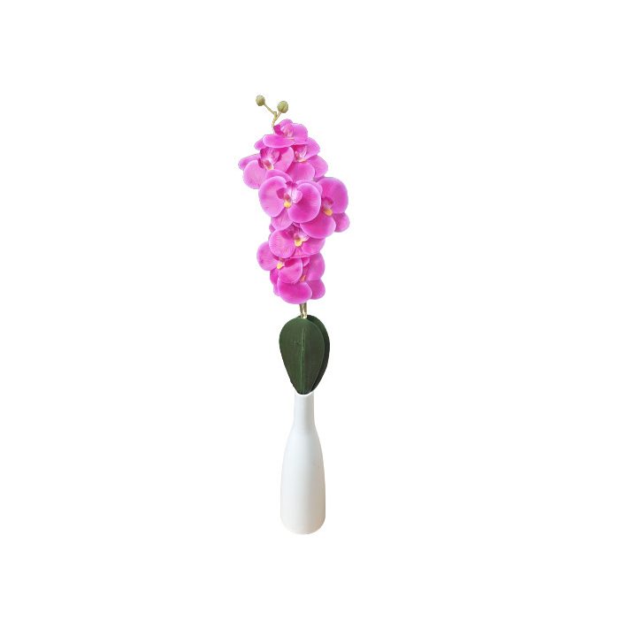 Fuxia szálas mű orchidea művirág vázába