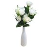 Jemen mű rózsa csokor 9 szálas művirág fehér színű