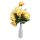 Malabo mű rózsa csokor 12 szálas művirág sárga színű