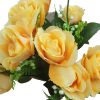 Malabo mű rózsa csokor 12 szálas művirág sárga színű