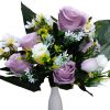 Minszk mű rózsa csokor színes lila művirág 10 szálas