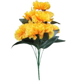   Poplar mű szegfű csokor élethű művirág sárga 9 szálas