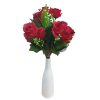 Santiago mű rózsa csokor 12 szálas művirág vörös rózsa